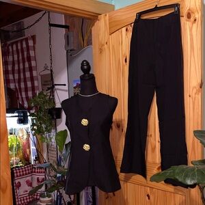 Elegant Black Women's Pants & Jumpsuit Set